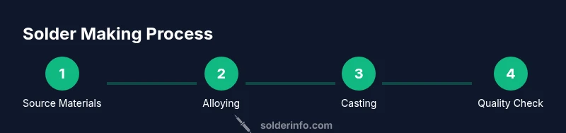 Infographic showing steps in solder making