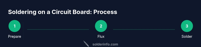 Process diagram for soldering on circuit board