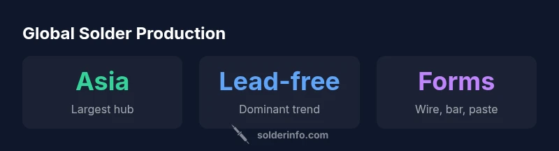 Infographic showing regional solder production and form factors