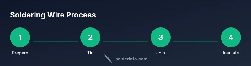 Infographic showing four-step wire soldering process
