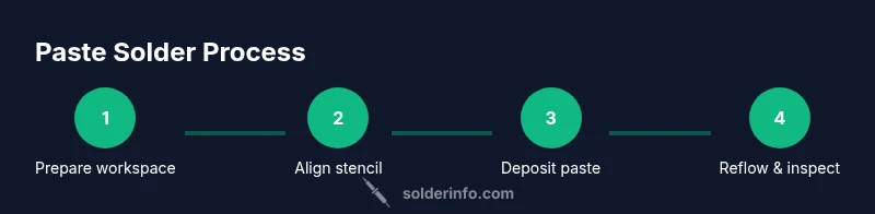 Process diagram for solder paste usage in electronics assembly