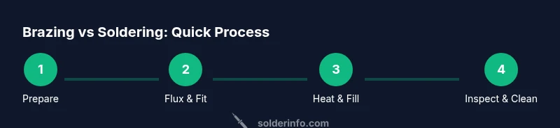 Process diagram showing brazing steps