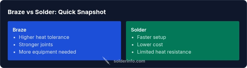 Graphic comparing brazing and soldering methods