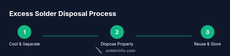 Process infographic showing steps to dispose of excess solder