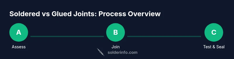 Infographic showing process: Assess, Join, Test & Seal for wire connections