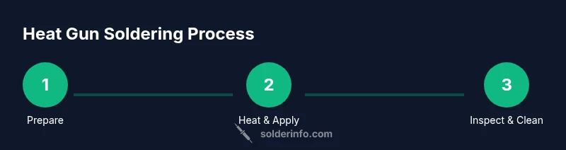 Process diagram for heat gun soldering steps