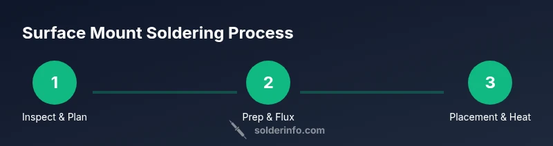 Step-by-step SMT soldering process infographic