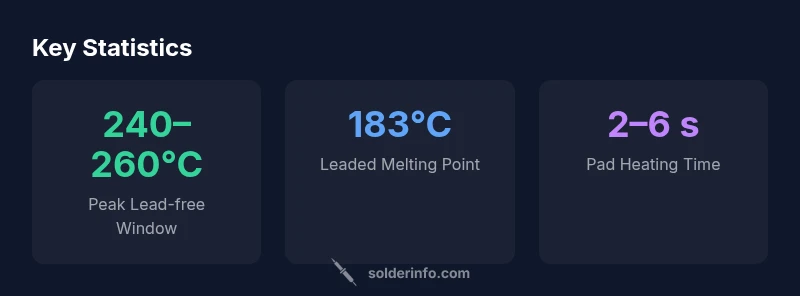 Infographic showing temperature ranges for soldering types and measurement methods