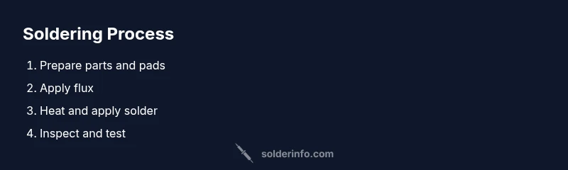 Infographic showing the steps of soldering electronics