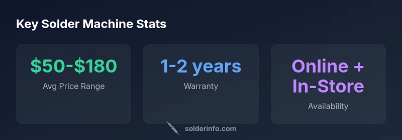 Infographic showing key soldering machine stats